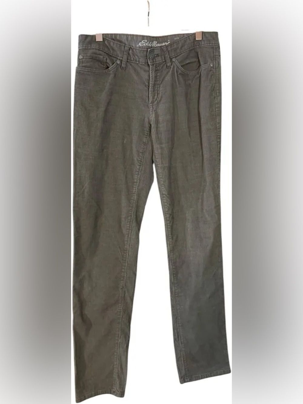 Eddie Bauer Women’s Boyfriend Relaxed Cordoroy Pants  in Olive Green